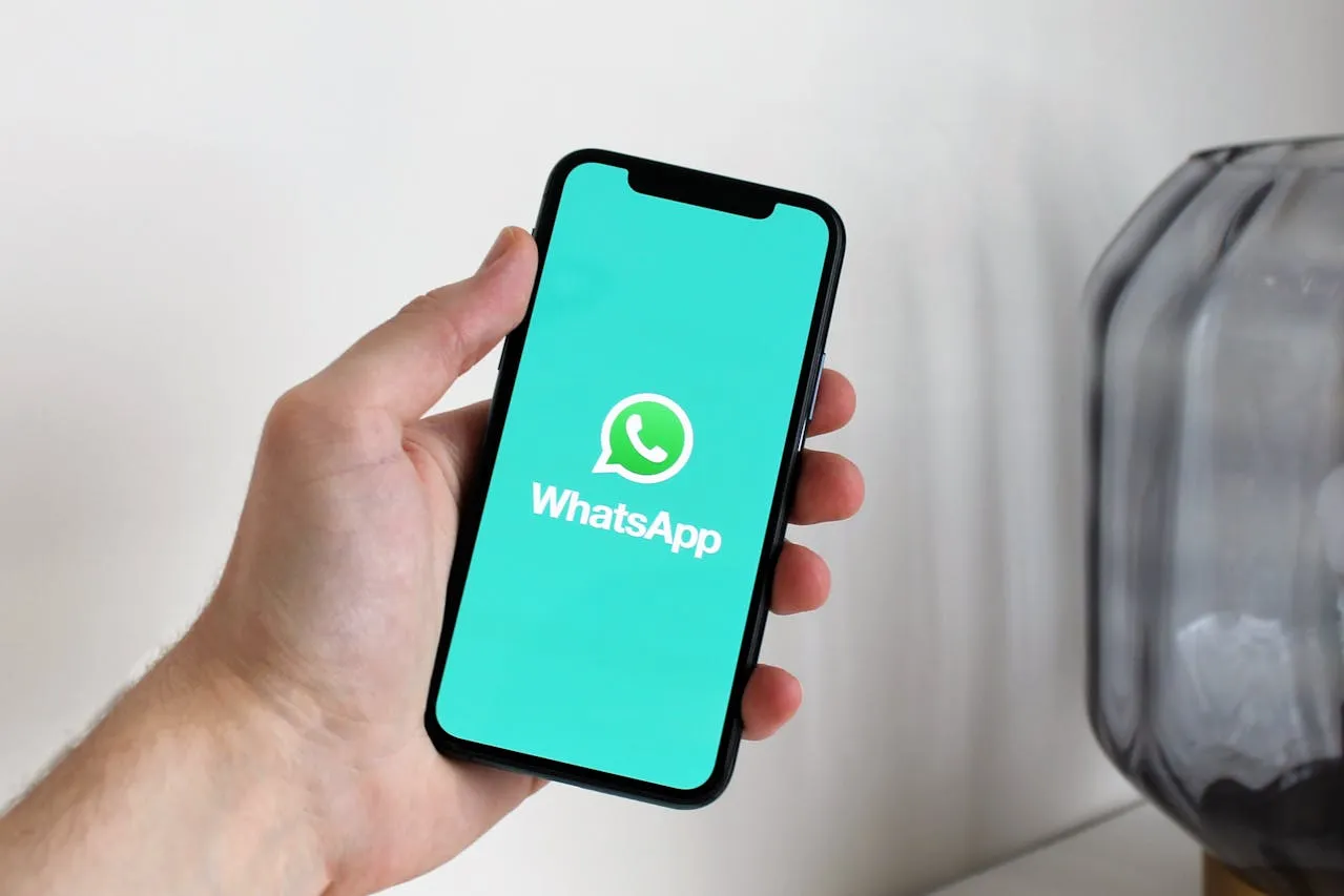 A phone with whatsapp screen on it